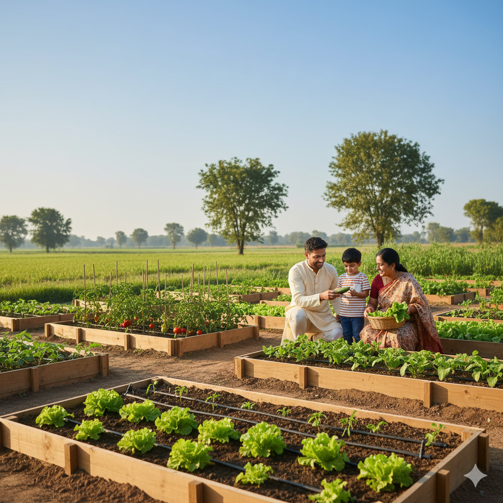 Organic farming concept